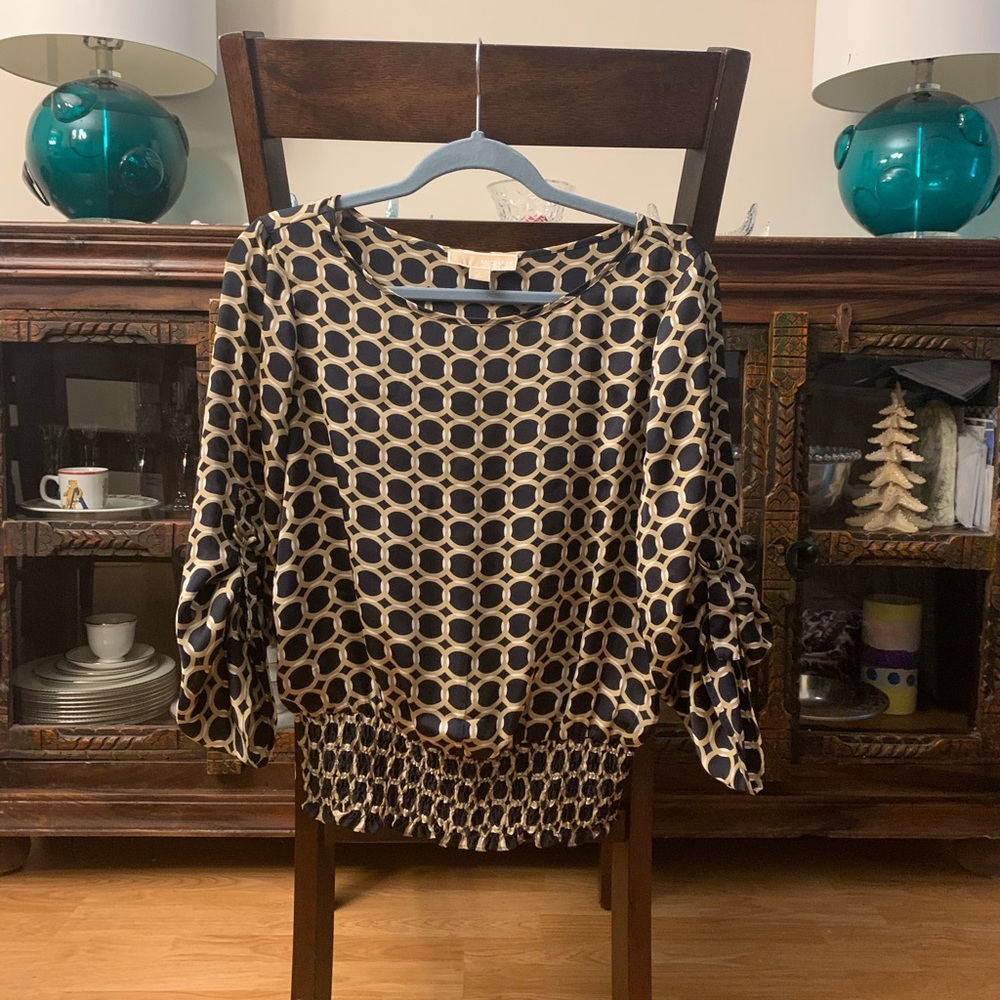 Vintage Michael Kors Top; Navy/Gold